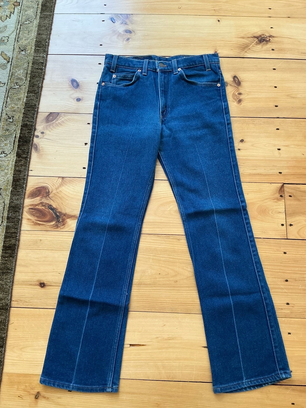 Vintage Levi's 517 Orange Tab Bootcut Jeans Unisex High Waisted 30 31 Tall USA